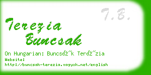 terezia buncsak business card